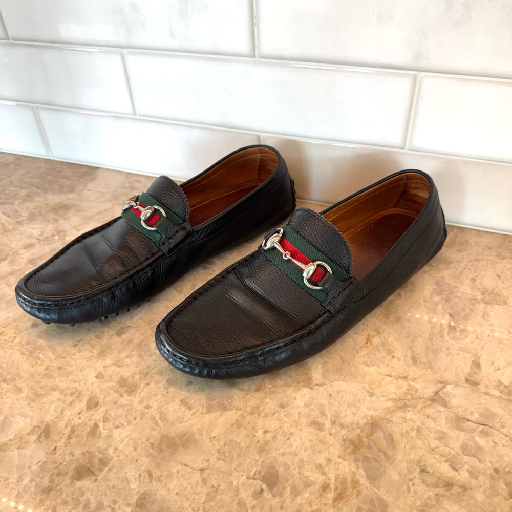 Gucci Black Leather Loafers